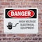 Signmission High Voltage Electrical Equipment Danger Sign, Plastic, 10in W x 7in L, 2PK OS-2PACK-DS-P-710-L-1329 - alternate 4